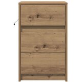 Noćni ormar s LED svjetlima Hrast Uređeno drvo | shoptok.hr