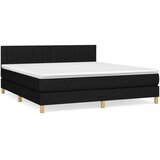 Krevet s oprugama i madracem crni 160x200 cm od tkanine | shoptok.hr