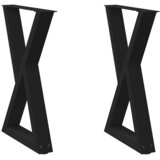  Noge za blagovaonski stol 2 kom Crne 50 x (72-73,3) cm Čelične | shoptok.hr