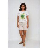 Marisse T-Shirt With A Tropical Print, White | ePonuda.com