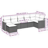  7-dijelni set vrtnih sofa sivi od poliratana | shoptok.hr