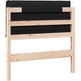  Tapecirani uzglavlje Prirodna i crna 75 cm Čvrsto borovo drvo | shoptok.hr
