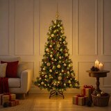  Umjetno božićno drvce s kuglicom 150 cm 150 LED lampica - 150 cm s LED žaruljama i zlatnim kuglicama | shoptok.hr
