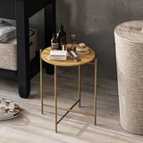 Hanah home Klub sto Shb 46x56x46cm Zlatno-Bež | Eponuda.ba