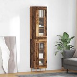  Highboard 2 pcs Staro drvo Stakl | shoptok.hr