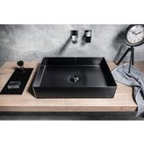 Sapho Črn umivalnik iz nerjavečega jekla 50x35 cm Aurum – | Shoptok.si