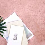  Faux Rabbit Fur Rug Ružičasta Ø 160 cm Poliester | shoptok.hr