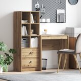 vidaXL Stol sa skladištem Umjetnički hrast Konstruirano drvo | shoptok.hr