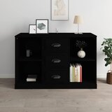 The Living Store Komoda črna 104,5x35,5x67,5 cm inženirski les - Komoda, (21663571) Cene