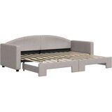  Izvlečna dnevna postelja temno taupe 80x200 cm blago, (20936786) | Shoptok.si