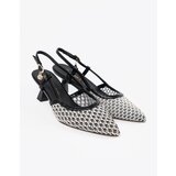 GOODIN Black openwork pumps with a low heel | Shoptok.si