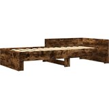  Okvir kreveta s uzglavljem Dimljeni hrast 80 x 200 cm | shoptok.hr