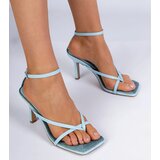 Gemre Blue heeled flip-flop sandals Zelfin | Shoptok.si