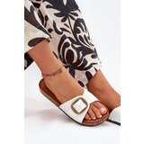 Boto Women's Cork Platform Sandals With Buckle White Vianara | Shoptok.si
