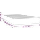  Madrac s džepičastim oprugama srednje tvrdoće rozi 90 x 200 x 20 cm baršunasti | shoptok.hr