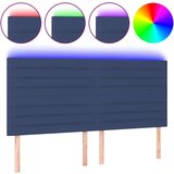  Posteljno vzglavje modro 200x5x118/128 cm blago, (20953592) | Shoptok.si