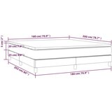  Box spring postelja z vzmetnico črna 180x200 cm blago, (20723527) | Shoptok.si