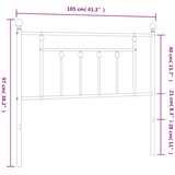  Metalno zamjensko uzglavlje crno 100 cm | shoptok.hr