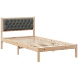  Okvir za krevet Tamno siva 100 x 200 cm tkanina | shoptok.hr