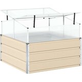  Cvetlično korito Slonokoščena 100 x 100 x 77 cm Cinkana jeklena, (5000207648) | Shoptok.si
