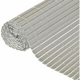 Nature Dvostranska vrtna pregrada PVC 1x3 m siva, (20777426) Cene