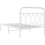  Metalni okvir za krevet s uzglavljem bijeli 100x200 cm | shoptok.hr