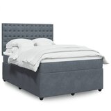 Krevet s oprugama i madracem tamnosivi 140x190 cm baršunasti | shoptok.hr