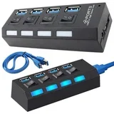 4 vratni USB 3.0 razdelilnik s stikalom – priklopna postaja razdelilec, (20376540)