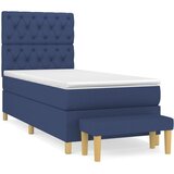  Krevet s oprugama i madracem plavi 80x200 cm od tkanine | shoptok.hr