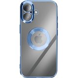 AVIZAR Ovitek za iPhone 17 s Kromiranim Robom iz Mehkega Silikona, Svetlo modra, (5000188961) | Shoptok.si