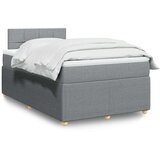  Krevet s oprugama i madracem svjetlosivi 120x190 cm od tkanine | shoptok.hr