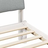  Okvir kreveta s uzglavljem Bijela i svijetlosiva 100 x 200 cm | shoptok.hr