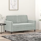 vidaXL Dvosed svetlo siv 120 cm žamet Cene