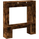 vidaXL Okvir za kamin dimljeni hrast 81x18x82 cm inženirski les | Shoptok.si