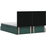  Krevet s madracem i skladištem Tamnozelena 160 x 200 cm Baršun | shoptok.hr