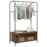 vidaXL Stojalo za oblačila s policami star les 100x44x160 cm | Shoptok.si