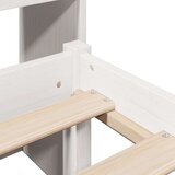 vidaXL Knjižna postelja brez vzmetnice bela 120x190 cm trdna borovina | Shoptok.si