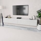 Furnova TV omarica 2 kosa inženirski les 120x40x34 cm visok sijaj bela, (22086698) u