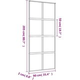  Klizna vrata zlatna 90 x 205 cm matirano staklo ESG i aluminij | shoptok.hr