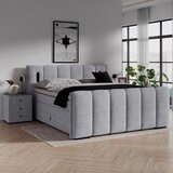 Premium Living Postelja Boxspring Elysia, Svetlo Siva, 180x220 | Shoptok.si