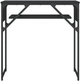  Konzolni stol s policama crni 75x30x75 cm od konstruiranog drva | Shoptok.si