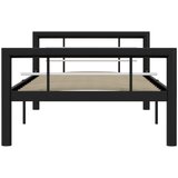  Okvir za krevet crno-bijeli metalni 90 x 200 cm | Shoptok.si