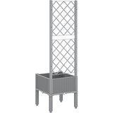  Vrtna sadilica s rešetkom svjetlosiva 40 x 40 x 142 cm PP | shoptok.hr