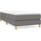  S oprugama i madracem tamnosivi 90 x 190 cm od tkanine | shoptok.hr