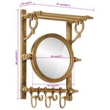  Stalak za prtljagu s vješalicama i zidnim ogledalom aluminijski | Eponuda.com
