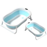 Lean_Toys Zložljiva kopalna kad s protizdrsnimi nogami, modra | Shoptok.si