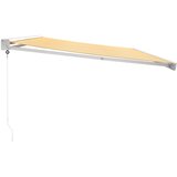 Tenda na uvlačenje žuto-bijela 5 x 3 m od tkanine i aluminija | Eponuda.com
