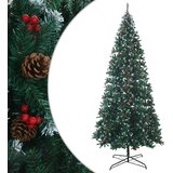  Umjetno božićno drvce 400 cm PVC i čelik Zelena i bijela | shoptok.hr
