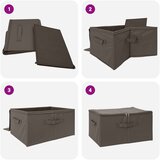  Kutija za spremanje 24 pcs Siva 60 x 43 x 35 cm Netkana tkanina | shoptok.hr