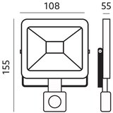  LED spoljni reflektor sa senzorom LED/10W/230V 6500K IP44 | Eponuda.com
